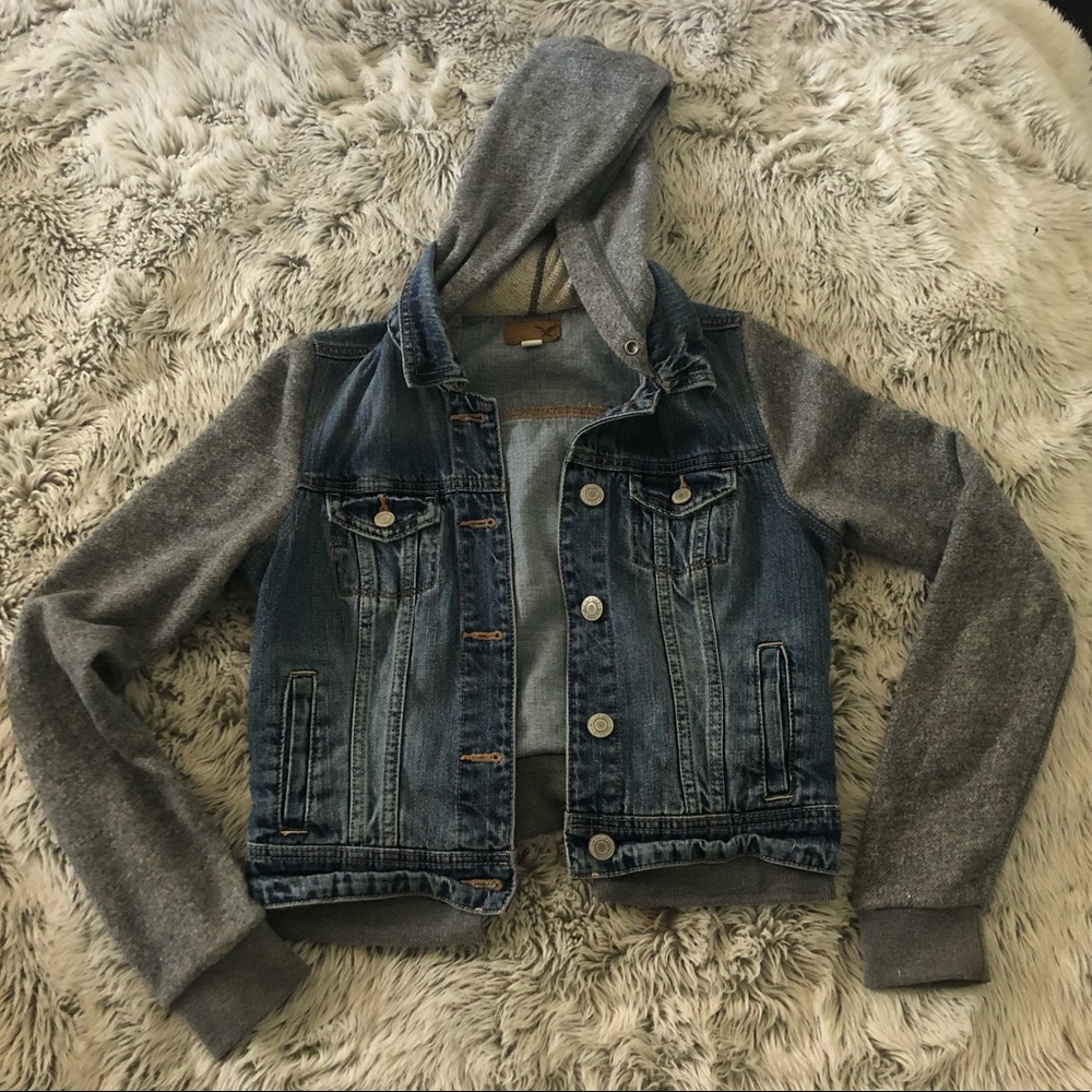 American Eagle Jean / Sweatshirt Jacket